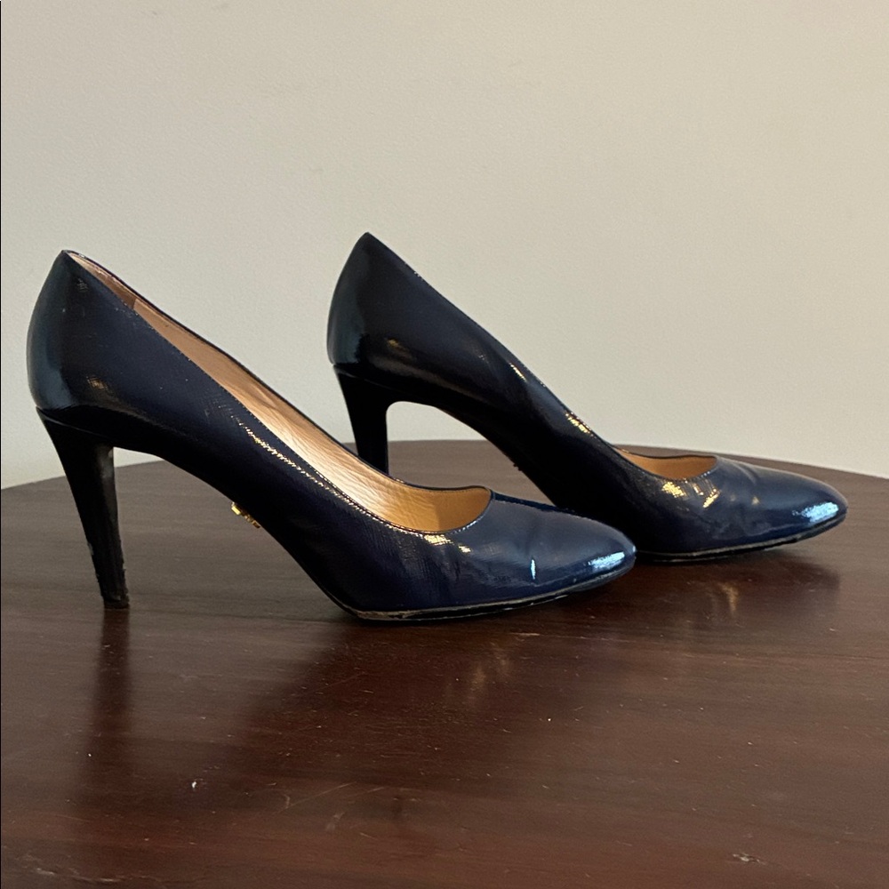Prada Navy Blue Women's Heels Size 41